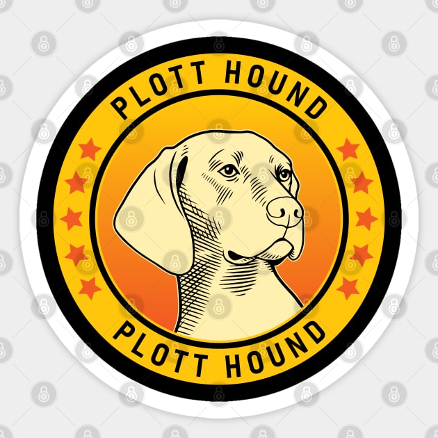 Plott Hound Dog Portrait Sticker by millersye